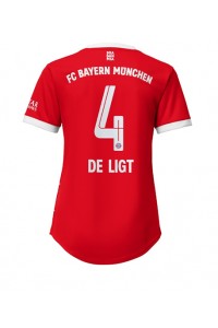 Bayern Munich Matthijs de Ligt #4 Fotballdrakt Hjemme Klær Dame 2022-23 Korte ermer
